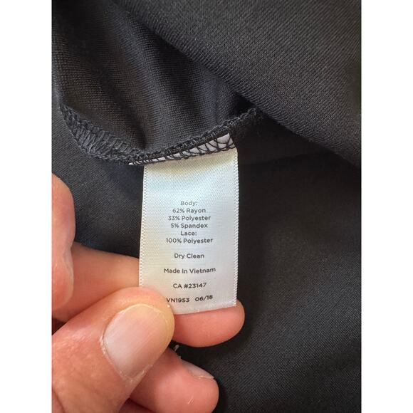 TALBOTS Women's Dress, Black, Elegant Crochet sleeve cutouts; size 8; Black; NWT - Picture 10 of 15